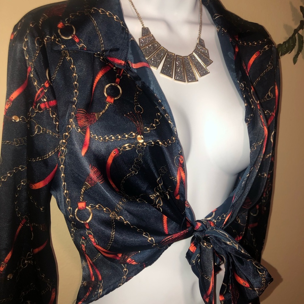 Tie front crop top